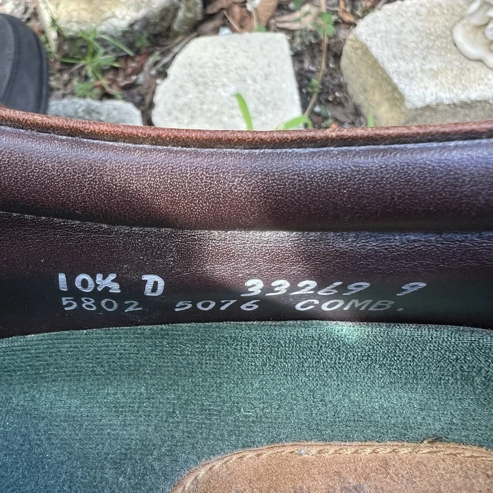 Allen Edmonds Leather Brown Vibram Soles Two Tone 10.5D 33259